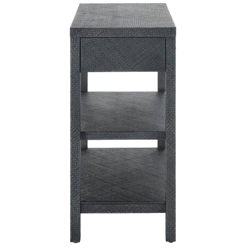 SAFAVIEH Iza Light Natural Raffia/ Gold Console Table - 31" W x 14" L x 30" H - 31"W x 14"D x 30"H