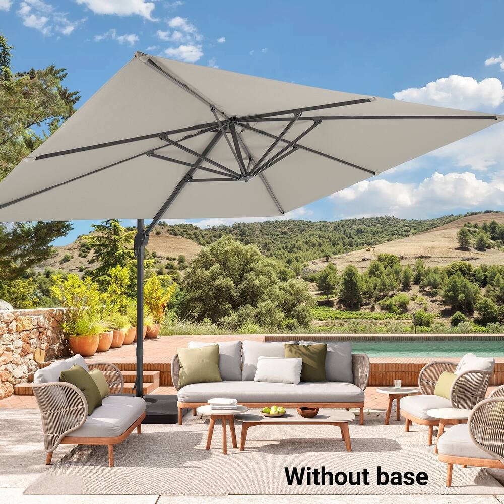 BONOSUKI Outdoor 11.5x9FT Cantilever Patio Umbrella with 360 Rotation