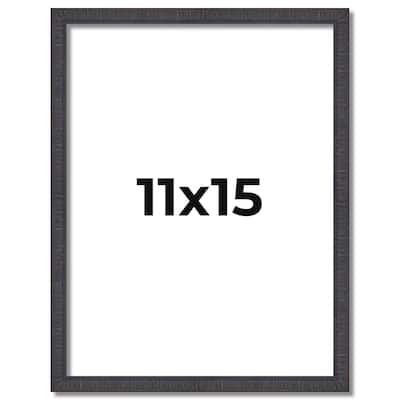 11x15 Frame Brown Solid Wood Picture Frame - Complete Modern Photo