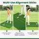 preview thumbnail 14 of 21, Artificial Turf Mat for Indoor and Outdoor Golf Practice Includes 2 Rubber Tees and 2 Alignment Sticks