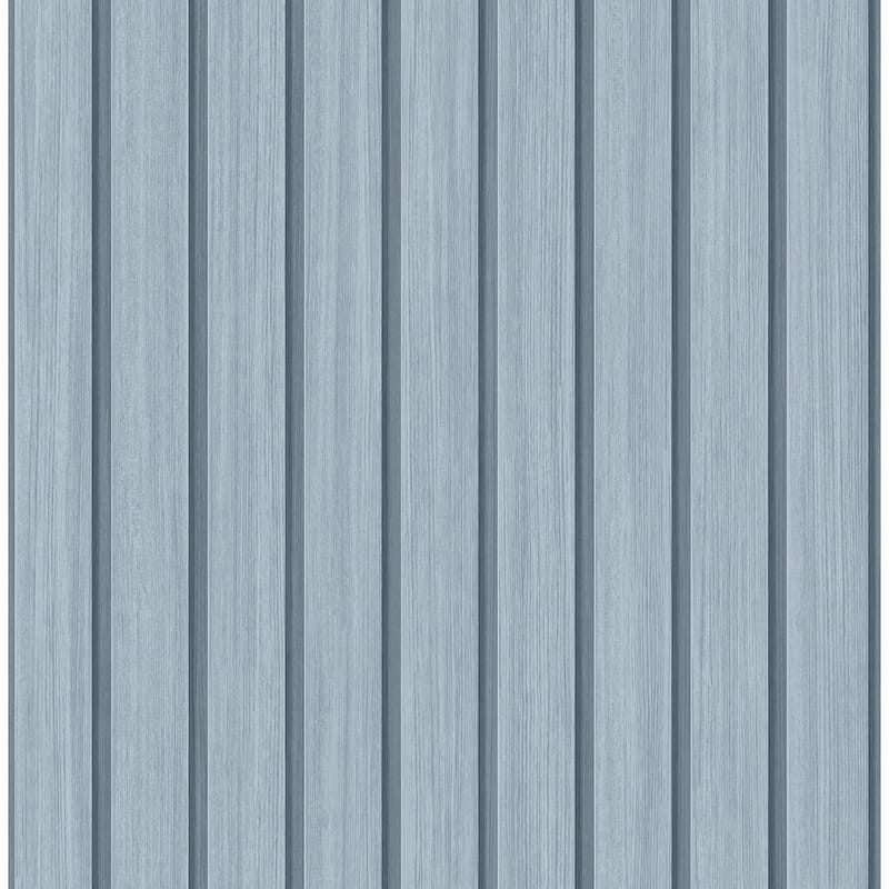 Stacy Garcia Home Faux Wooden Slats Peel and Stick Wallpaper - 20.5 in. W x 18 ft. L - Blue Skies