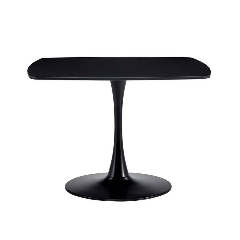 42.1" Mid-century Dining Table With Round Pedestal for 4-6 People