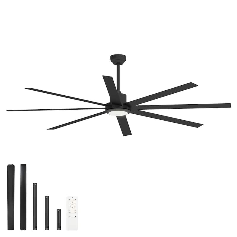 Moasis 84 Inch 8 Blades Ceiling Fans with Lights and Remote Control and 6 Speed - 84 Inches