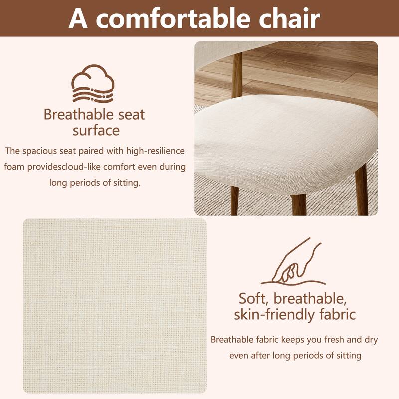 GDFStudio - Rowan Contemporary Upholstered Counter Height Bar Stool Set with Metal Legs and Supportive Back Design