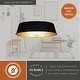 preview thumbnail 5 of 12, Beacon Hill 13-in W Integrated LED Matte Black and Satin Gold Contemporary Flush Mount Ceiling Light Fixture
