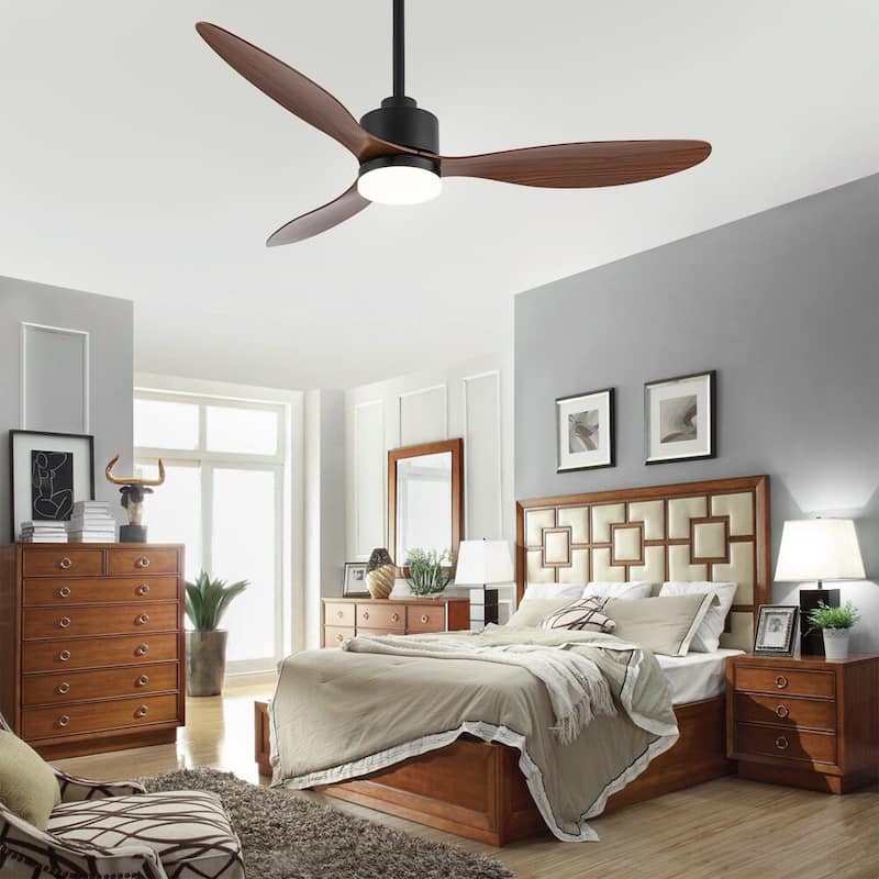 52 Inch LED Ceiling Fan with Lights and Remote-3-Blade