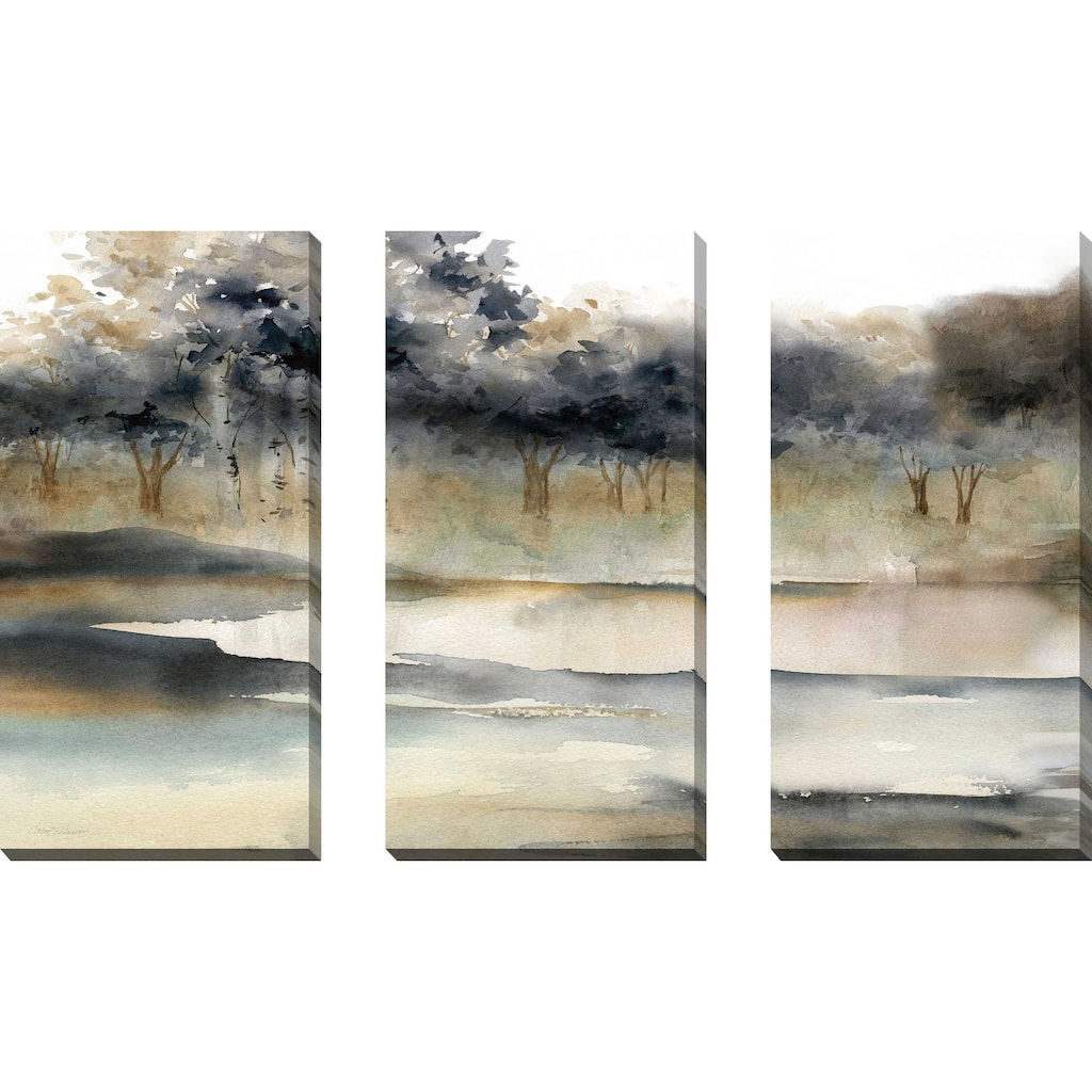 "Serene River" by Carol Robinson 1 3 Piece Set on Canvas