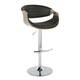 Option Black PU/Light Grey Wood/Chrome Metal