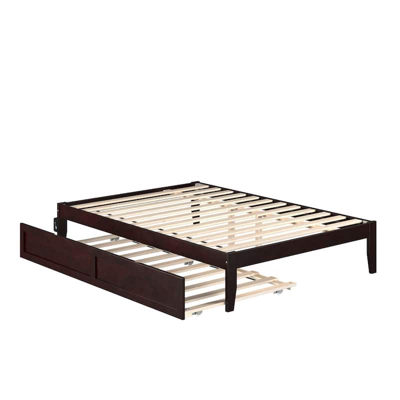 Colorado Full Platform Bed with Twin Trundle in Espresso