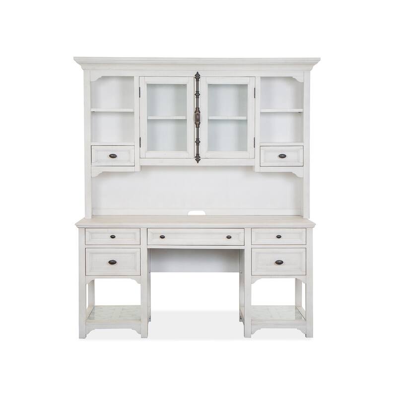 Magnussen Home Bronwyn Alabaster Desk With Hutch