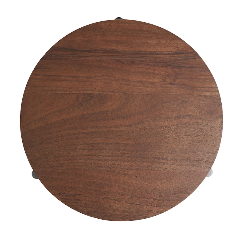 Mango Wood Living Room Decor Tray with Black Metal Legs - Cream or Brown - Roche River Decor