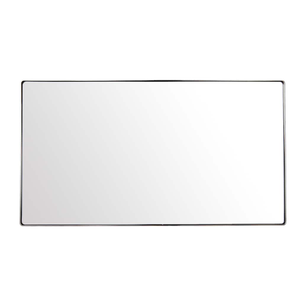 Varaluz Kye Vertical Rounded Rectangular Wall Mirror - Polished Nickel