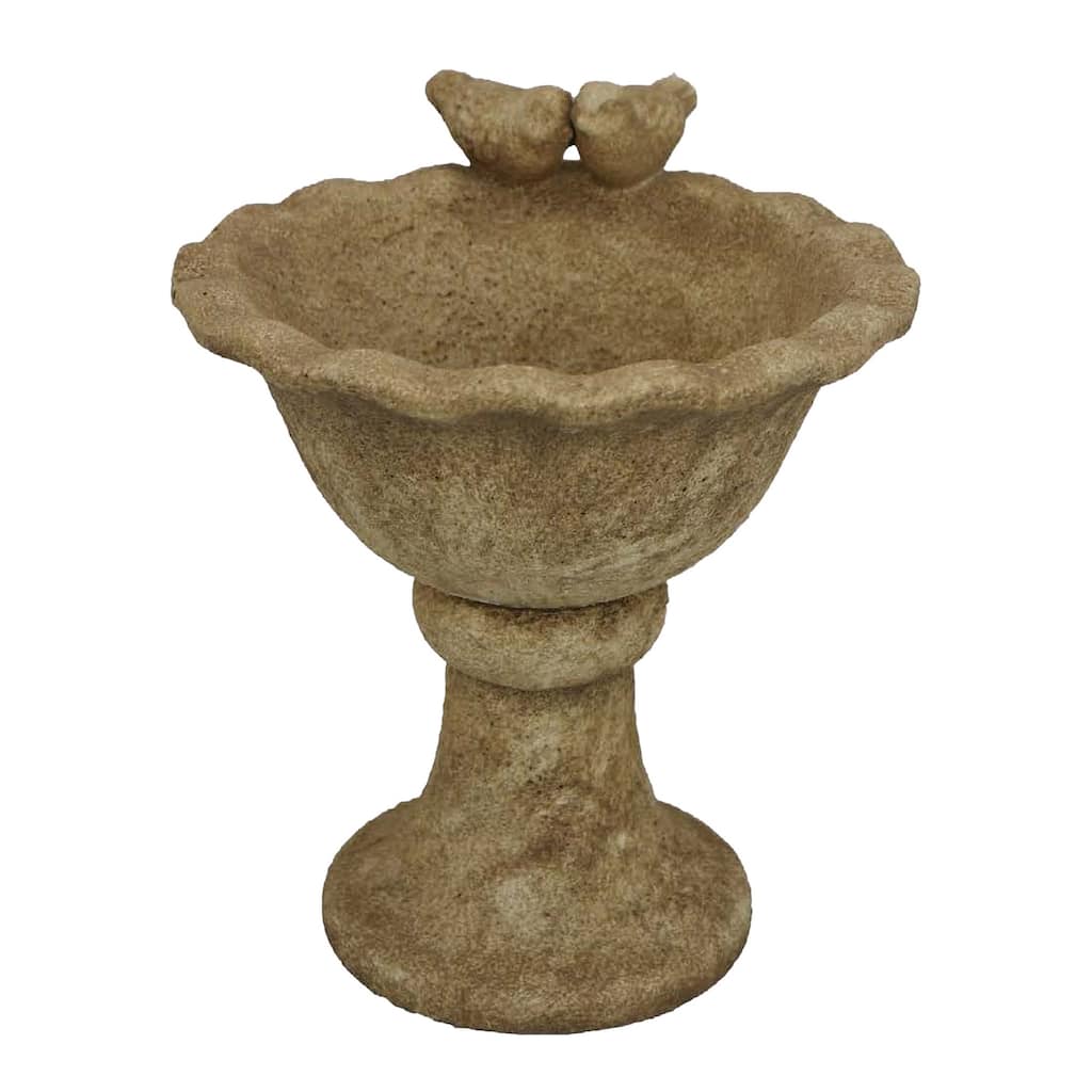 Ivina Bird Bath Feeder, Brown Terracotta, Cute Decorative, 12 Inch