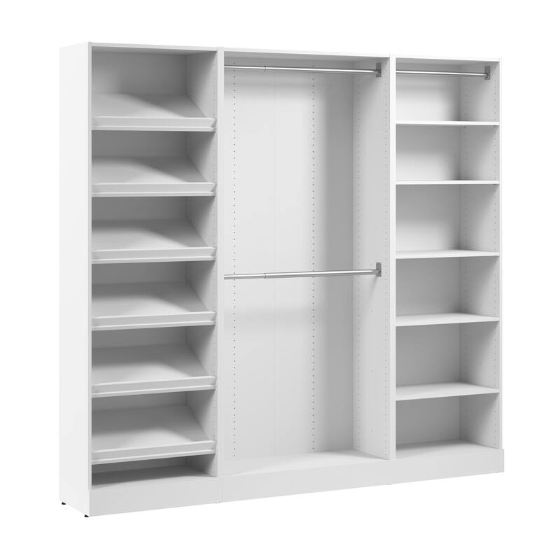 Bestar Florence 85W x 16D Closet Organizer System with Rods