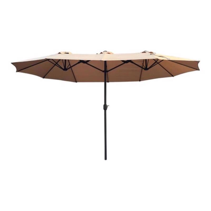 Living Accents 15 ft. Beige Patio Umbrella