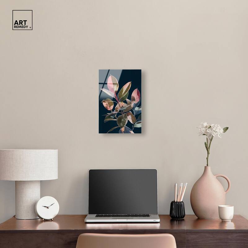 Fuchsia Frond I Acrylic by Art Remedy, Ready to Hang