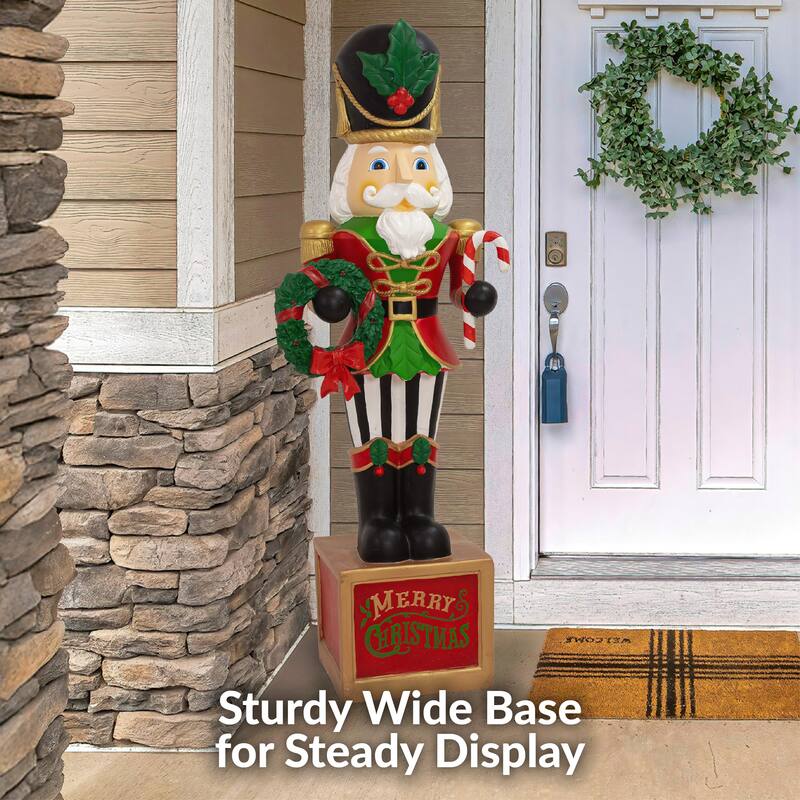 Karl the Christmas Nutcracker Indoor/Outdoor Statue - 48-Inch