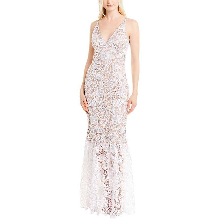 dress the population sophia lace mermaid gown