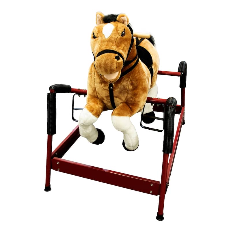 PonyLand Toys Spring Horse With Sound - Brown