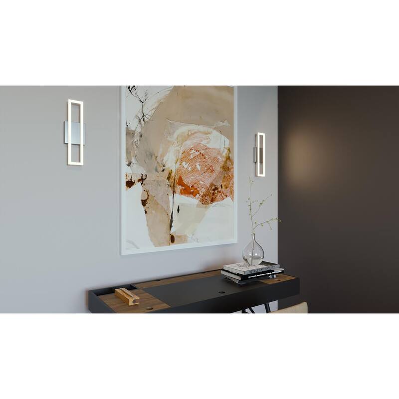 AFX Zola 1900 Lumens LED Vanity with White Acrylic - Satin Nickel