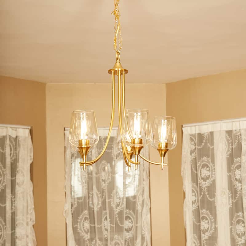 9-Light Shaded Tiered Chandelier