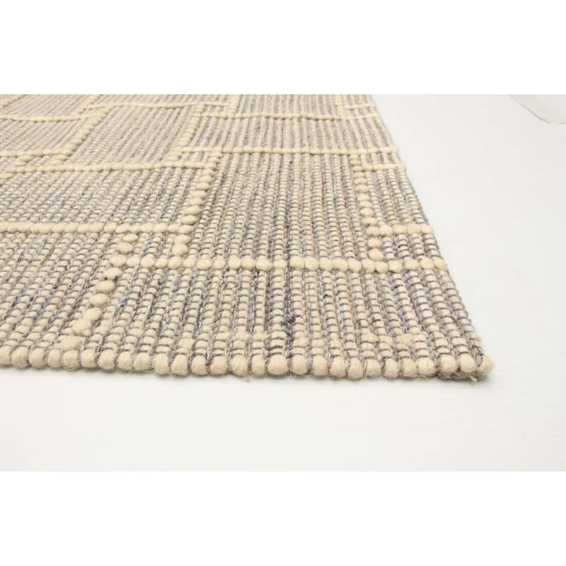 ECARPETGALLERY Braid weave Sienna Cream Wool Rug - 5'0 x 7'11