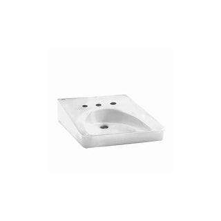 American Standard 9141.011 Wheelchair 20" Wall Mounted Porcelain Bathroom Sink - White