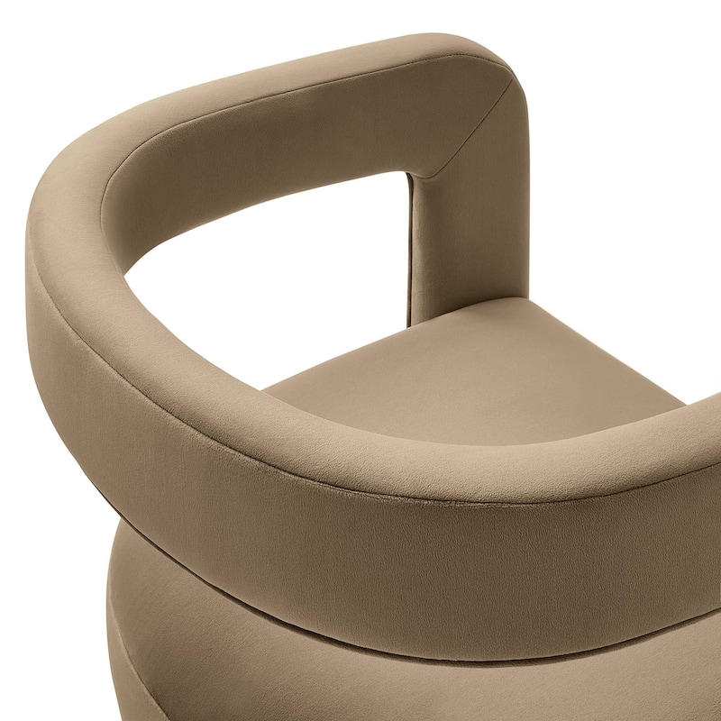Bowie Performance Velvet Barrel Accent Chair