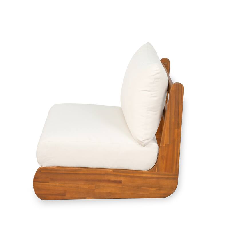 Roomfitters Outdoor Acacia Wood Patio Club Chair with Cushion