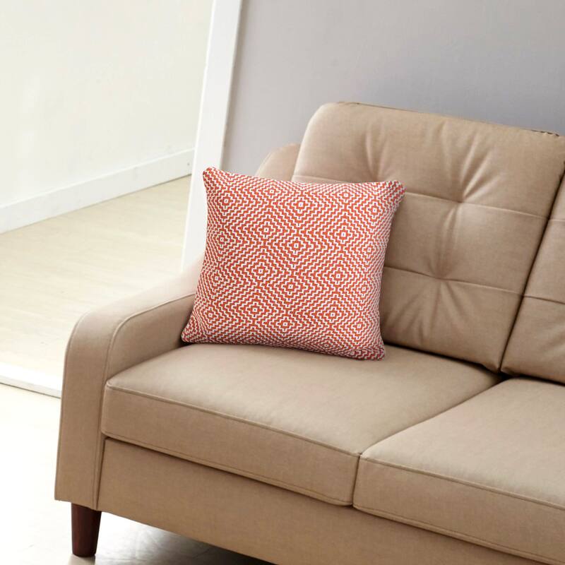 Sevita Diamond Delight Woven Geometric Throw Pillow