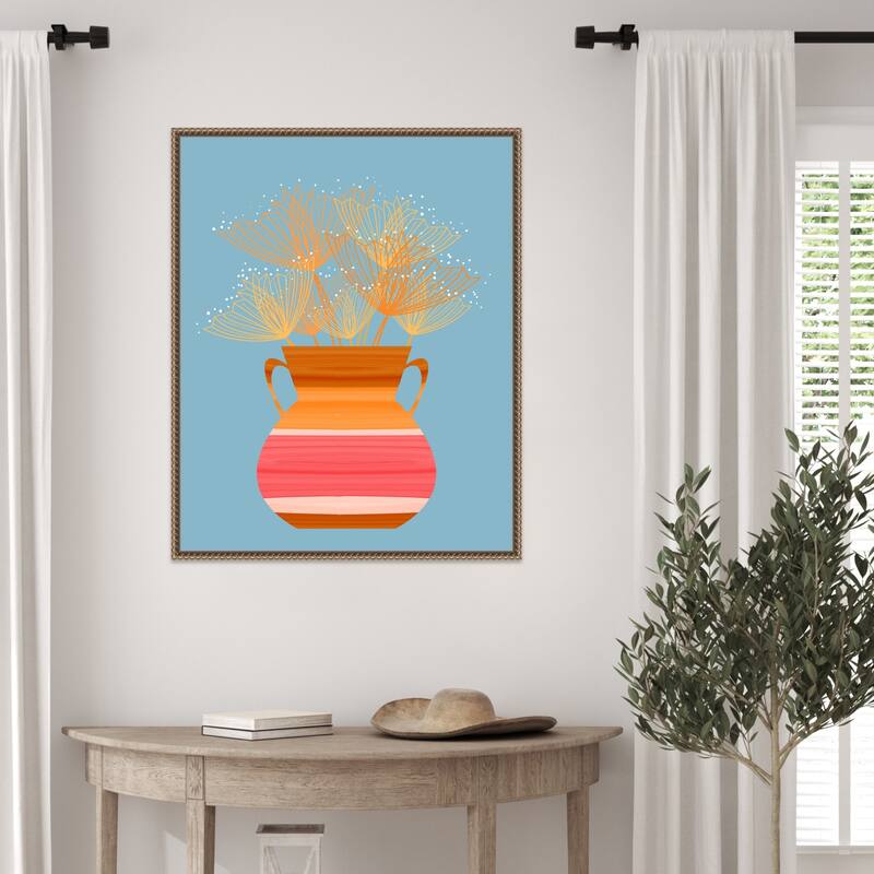 Potted Florals Boho No. 2 by Sannel Larson Framed Canvas Wall Art Print