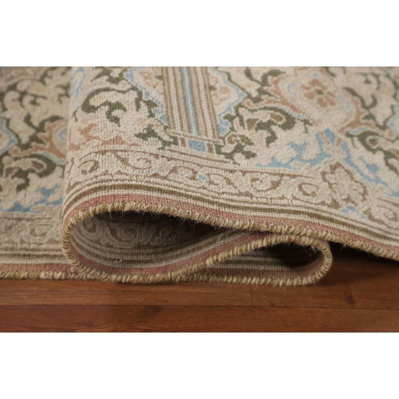 Kerman Persian Vintage Rug Hand-Knotted Wool Carpet - 9'9" x 12'9"
