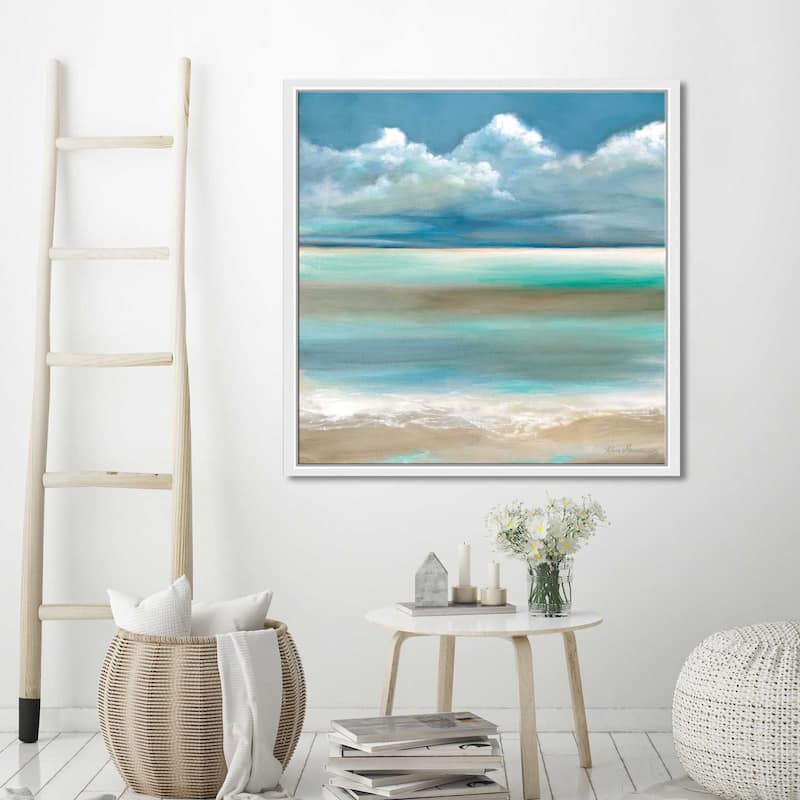 "Tranquility" by The Sea I" by Ruane Manning Print on Floating Canvas