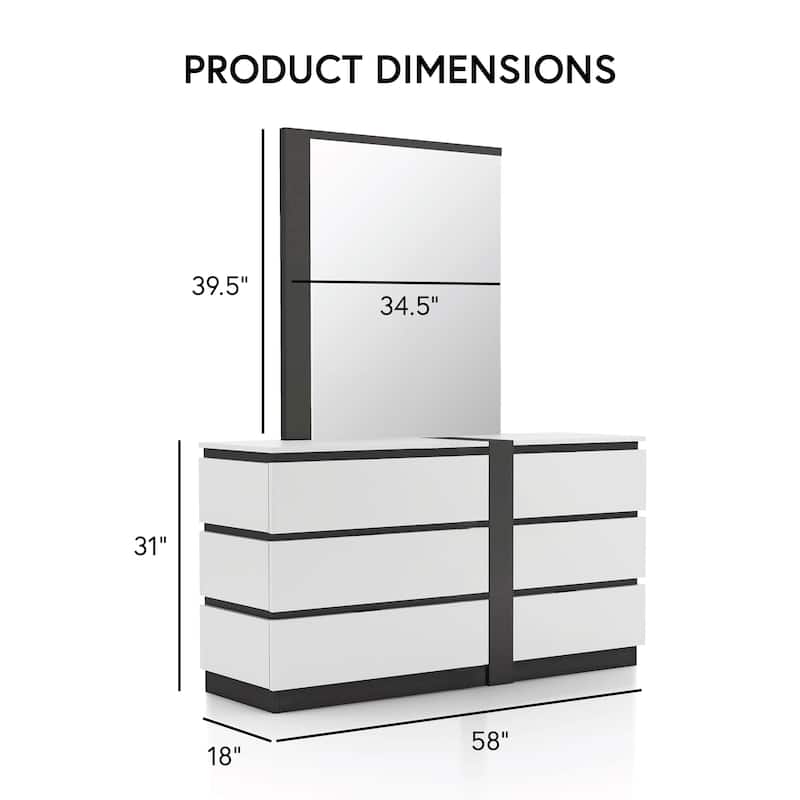 Furniture of America Conjira Modern 4-Piece White Wood Platform Bedroom Set