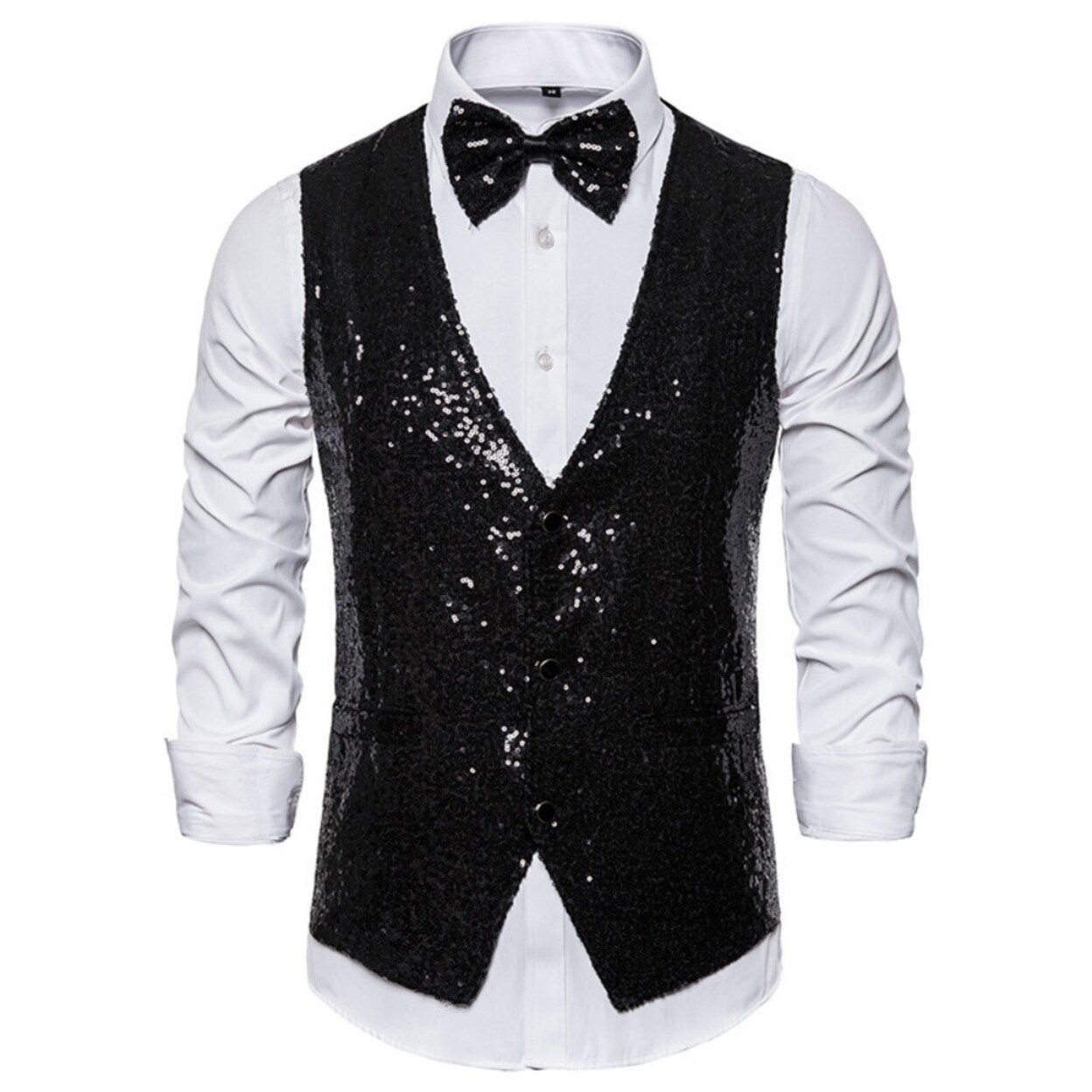 black and white dress suit