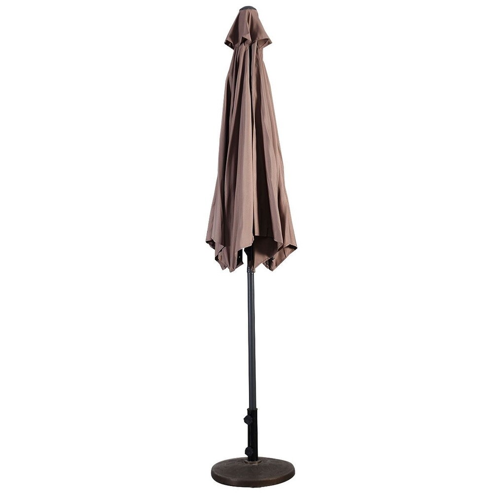 Overstock10ft Patio Umbrella 6 Ribs Market Steel Tilt W Crank Outdoor Garden Tan Tan Dailymail