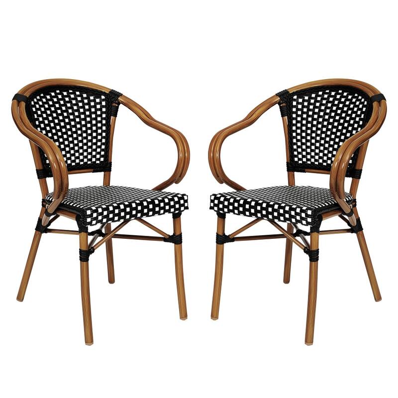 Stacking Bistro Chairs with Metal Frames