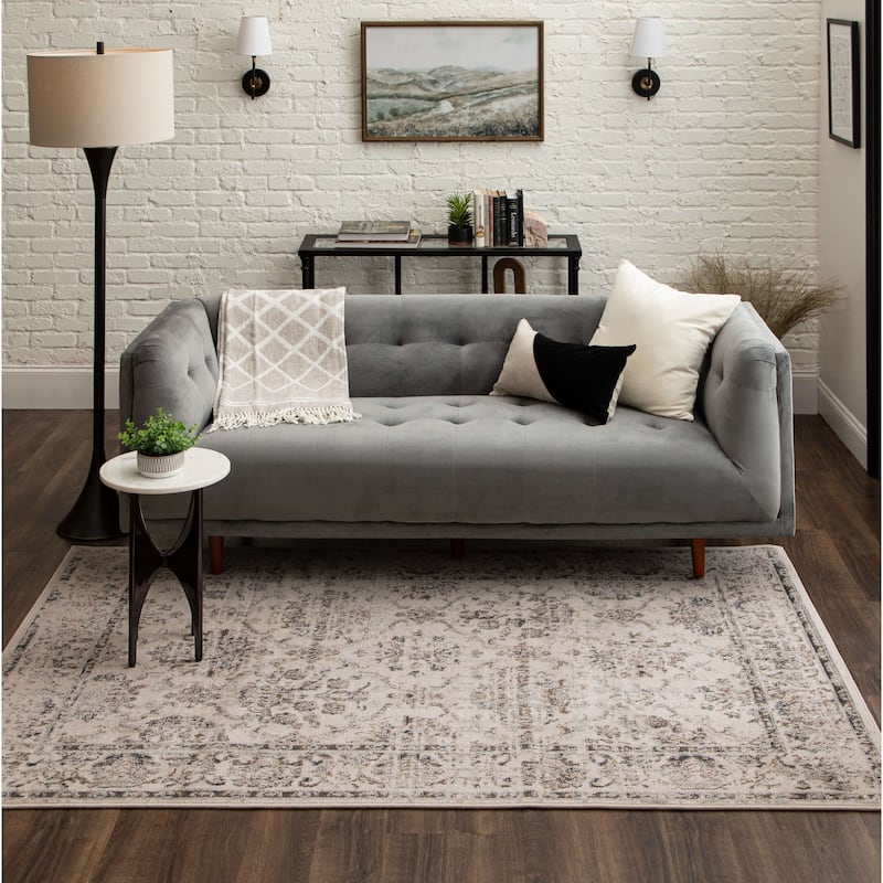 Mohawk Home Viola Distressed Ornamental Medallion Area Rug