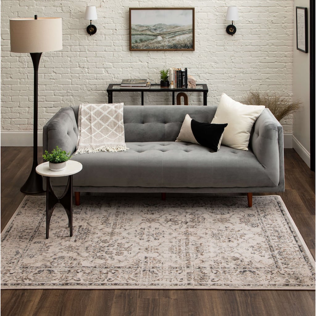 Mohawk Home Viola Distressed Ornamental Medallion Area Rug