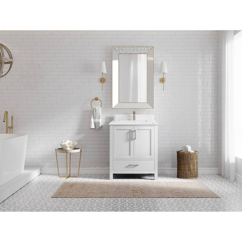 Willow Collections 30 in. W x 22 in. D Malibu Single Sink Bathroom Vanity with Countertop