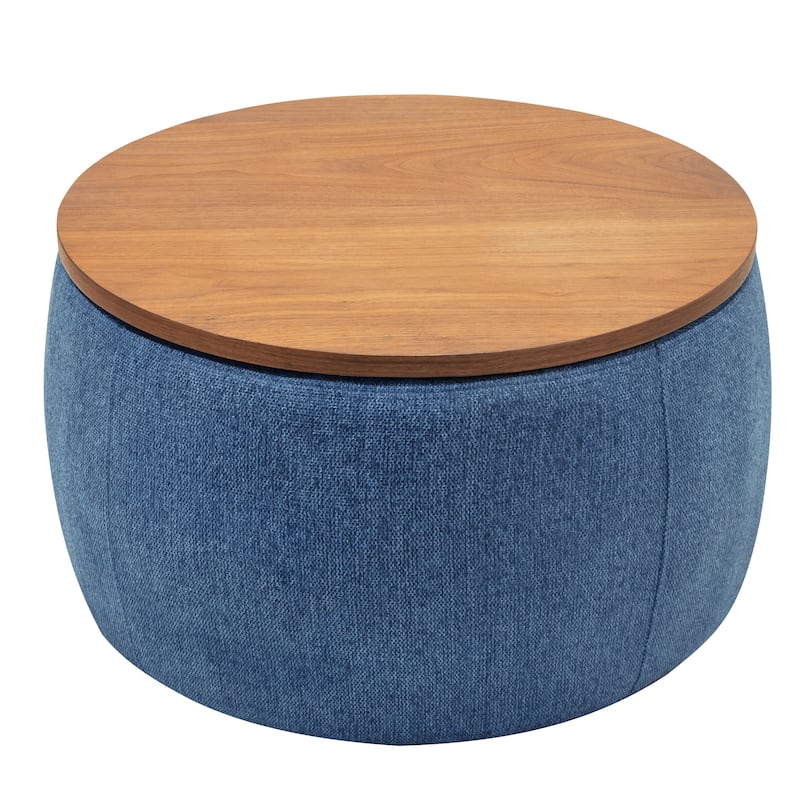 Round Storage Ottoman