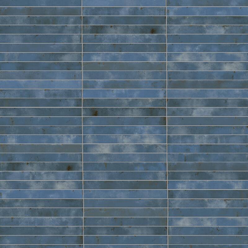 Merola Tile Phoenix Blue 1-7/8" x 17-3/4" Porcelain Floor and Wall Tile