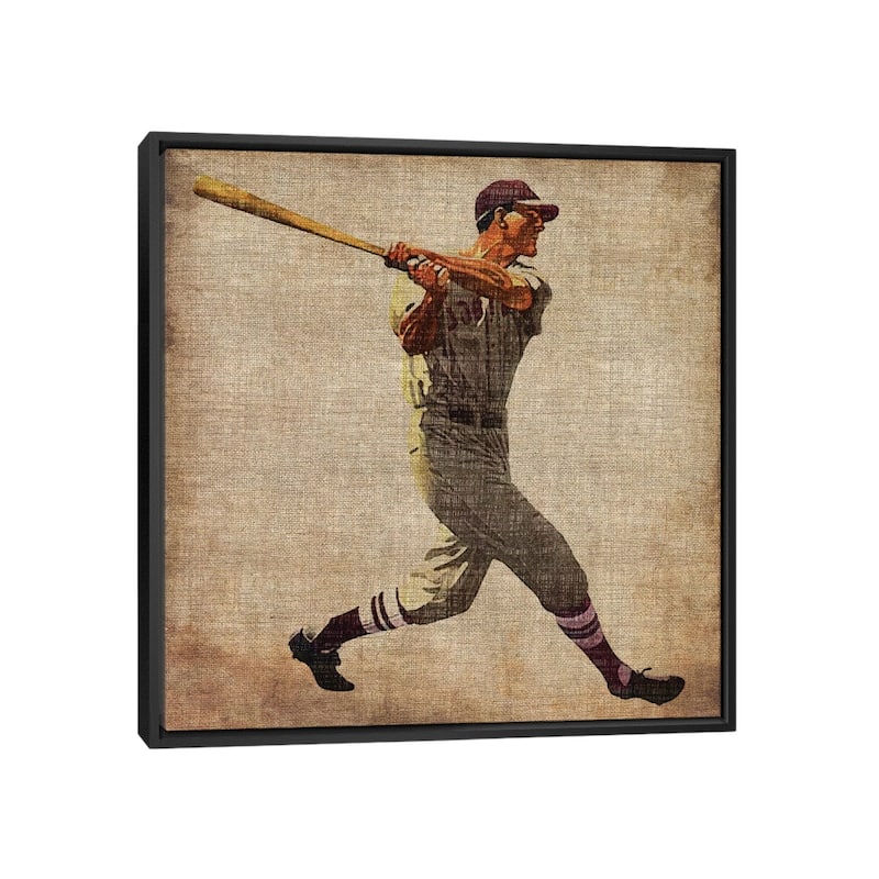 iCanvas "Vintage Sports VI" by John Butler Framed Canvas Print - Black - 37x37