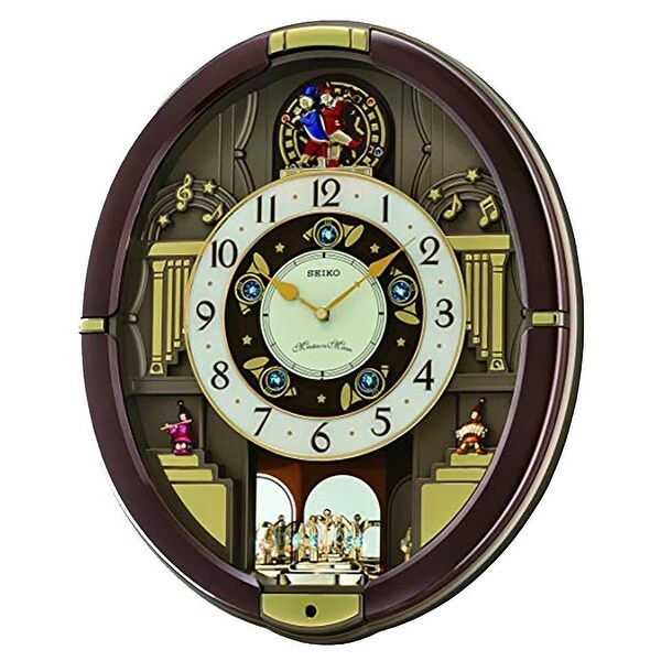 Seiko QXM488BRH Classic Melody In Motion Alarm Clock Bed Bath