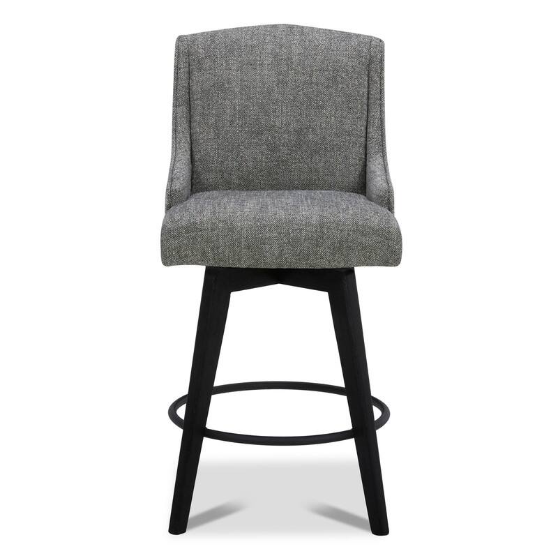 Spruce & Spring Jayden Upholstered Counter Height Swivel Barstool Set