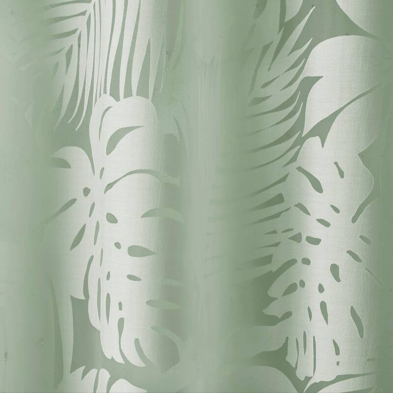 Rossetta 1-Piece Elegant Light and AiryTulle Fabric with Palm Leaf Openwork Pattern Curtain - 50"W x 95"L