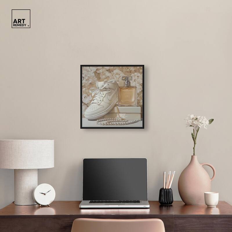White Sneakers and Pearls Canvas by Art Remedy