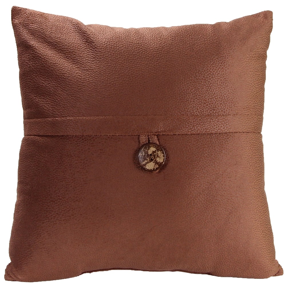 20" x 20" Solid Reversible Indoor Throw Pillow with Front Button