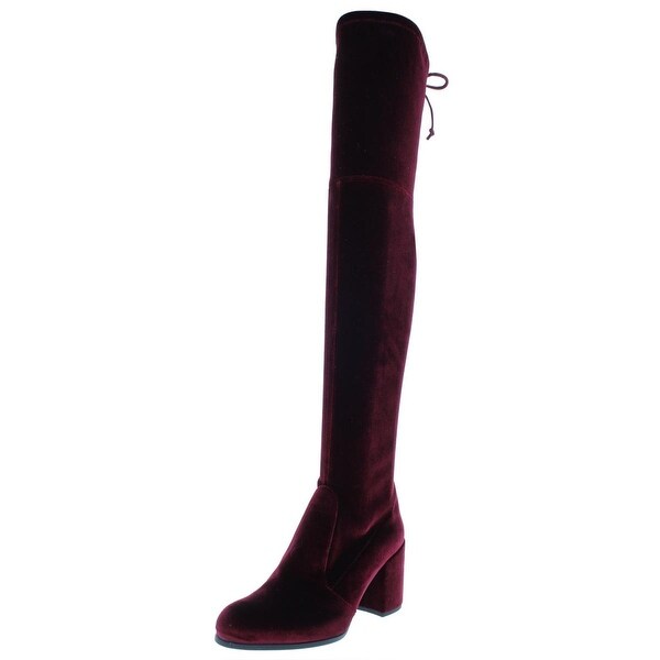 maroon suede knee high boots