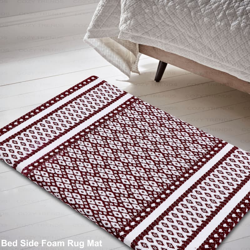Woven Cotton Anti-Fatigue Anti-Skid Cushioned Mats - Versatile Comfort for Kitchen, Doormat, and Bathroom